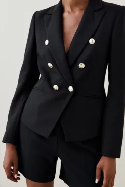 Cheapest โ Karen Millen Tailored Button Military Blazer ๐คฉ 15 Cheapest โ Karen Millen Tailored Button Military Blazer ๐คฉ -Workwear Shop womens navy tailored button military blazer 2