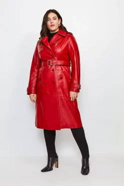 Wholesale π₯° Karen Millen Plus Size Leather Trench π§₯ Coat π 16 Wholesale π₯° Karen Millen Plus Size Leather Trench π§₯ Coat π -Workwear Shop womens red plus size leather trench coat
