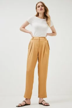Coupon ✔️ Karen Millen Linen Mix Trousers 😉 9 Coupon ✔️ Karen Millen Linen Mix Trousers 😉 -Workwear Shop womens tan linen mix trousers