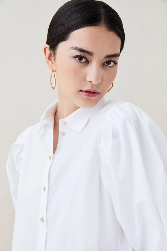 Hot Sale π― Karen Millen Petite Poplin Pleat Drama Sleeve Woven π Shirt π 5 Hot Sale π― Karen Millen Petite Poplin Pleat Drama Sleeve Woven π Shirt π - Image 5